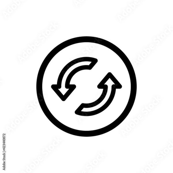 Fototapeta refresh icon vector from miscellaneous collection. Thin line refresh outline icon vector illustration. Outline, thin line refresh