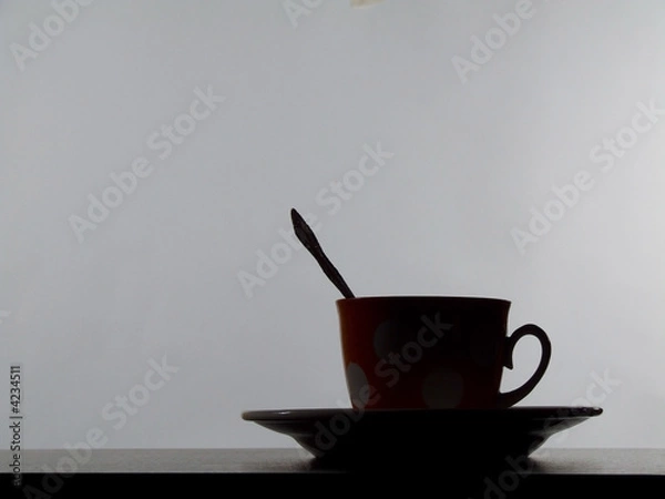 Obraz Silhouette of tea cup