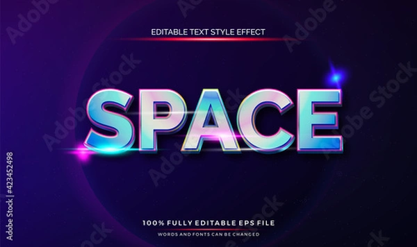 Obraz editable text style effect space theme bright color.
vector illustration template