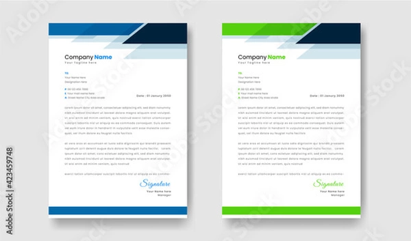 Obraz Abstract minimalist style Letterhead template
