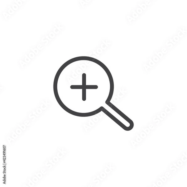 Obraz Zoom line icon illustration vector design 