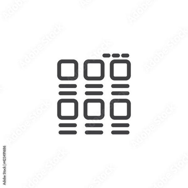 Obraz Post grid icon vector design for webdesign. Black flat icon vector