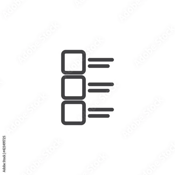 Obraz Pricing list view icon vector illustration 