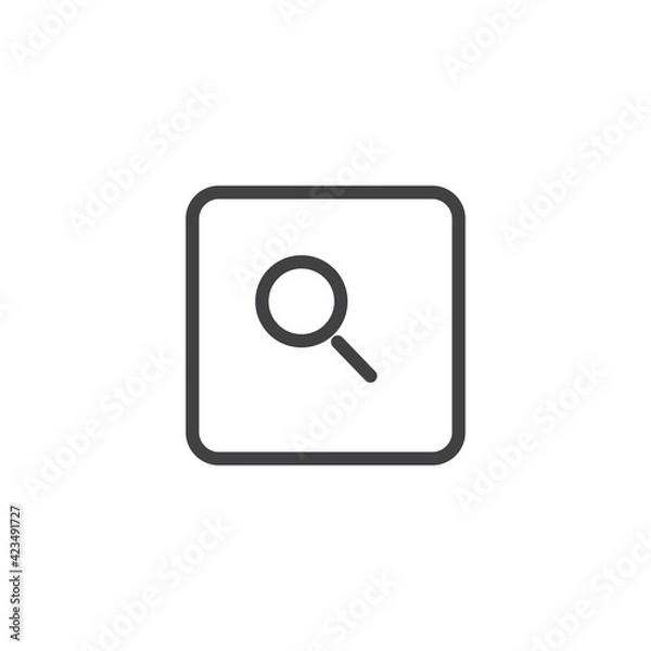 Obraz Magnifying glass search icon illustration vector