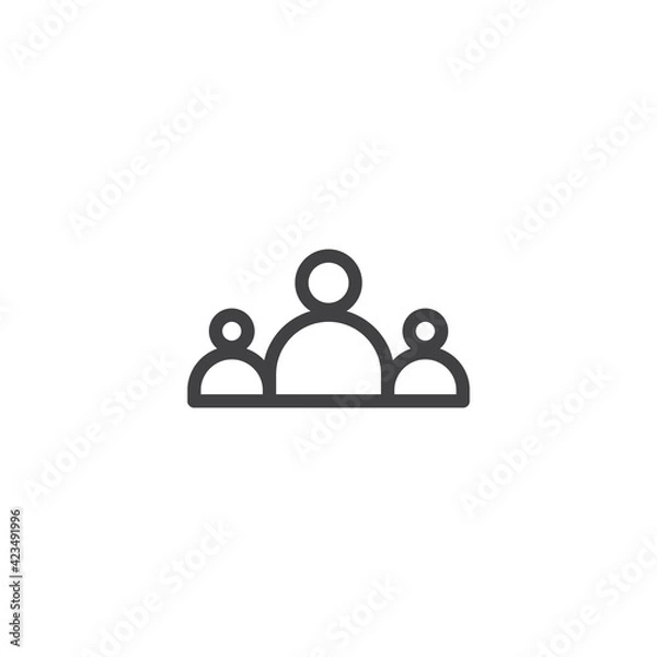 Obraz Team icon vector line art. Person icon vector illustration