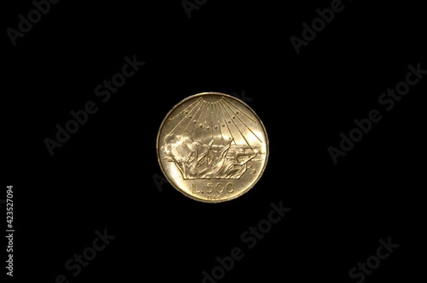 Obraz 500 lire d'argento con presente un'allegoria della Divina Commedia.