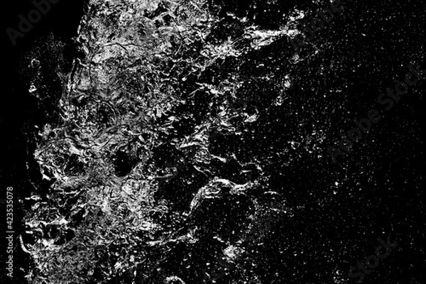 Fototapeta 黒バックの水