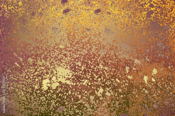 Fototapeta Golden abstract  decorative paper texture  background  for  artwork  - Illustration