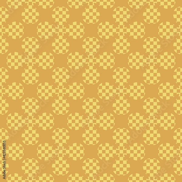 Fototapeta Seamless pattern shape flower geometric texture vector illustration.