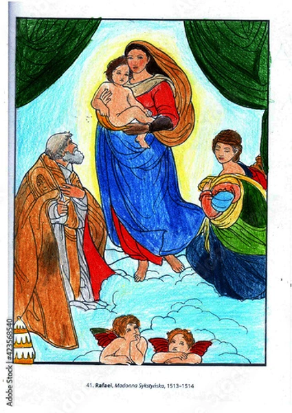 Obraz Kolorowanka religijna 