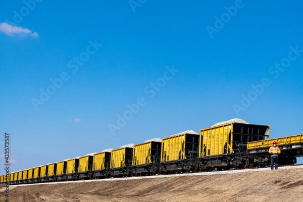 Obraz freight railway containers