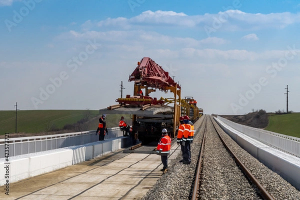 Obraz New railway construction building