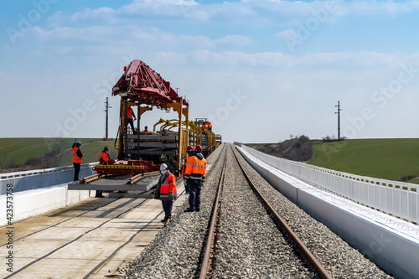 Obraz New railway construction building