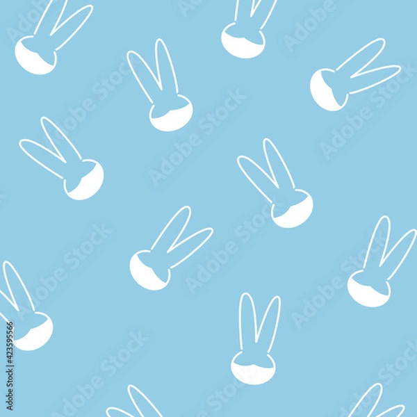 Fototapeta Pattern with rabbit in mask