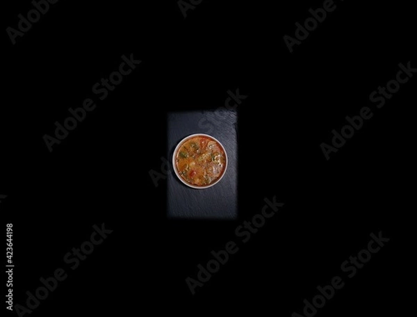 Fototapeta SUSHI ROLLS  and classic sushi and soups with some sweets, menu for sushi bar