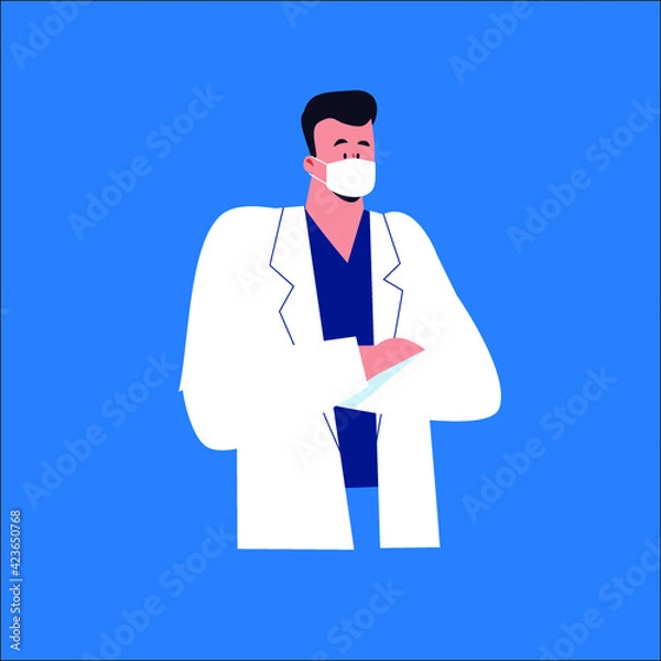 Fototapeta doctor with stethoscope vector design
