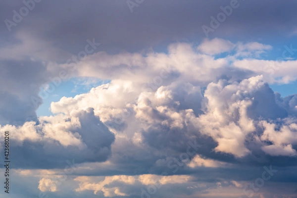 Obraz blue sky panorama with beautiful clouds. use for sky replacement