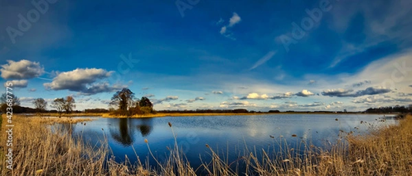 Fototapeta WIDOK NA JEZIORO. WIOSENNY CZAS.