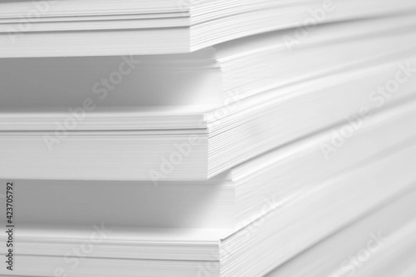Obraz Stack of white printing paper