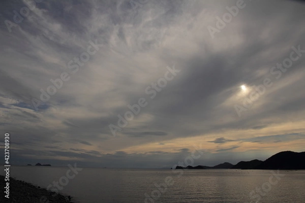 Fototapeta 愛媛県須ノ川　夕日