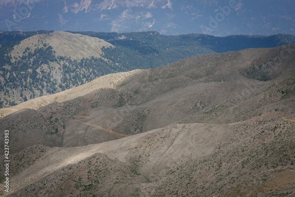 Obraz mountain view from a great height, selective focus