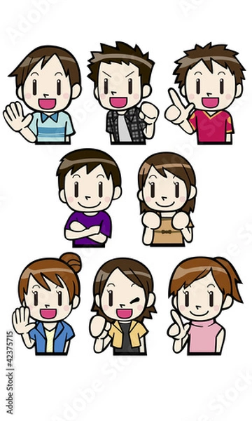 Obraz 私服　男女　上半身