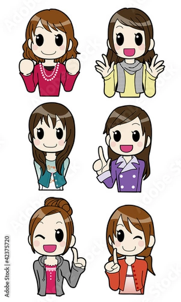 Obraz 私服　女性　上半身