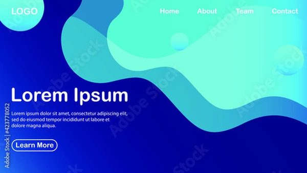 Fototapeta new background with the concept of wave and fluid colored gradient premium vektor 