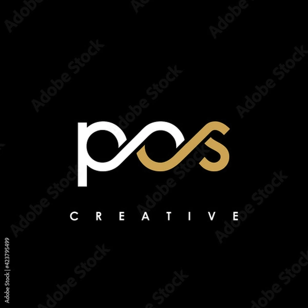Fototapeta POS Letter Initial Logo Design Template Vector Illustration