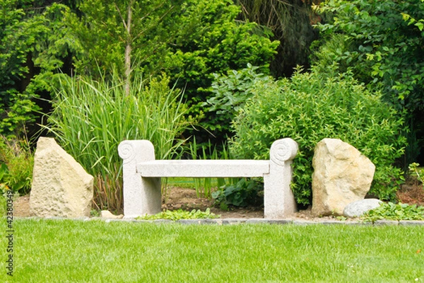 Obraz Steinbank im Grünen