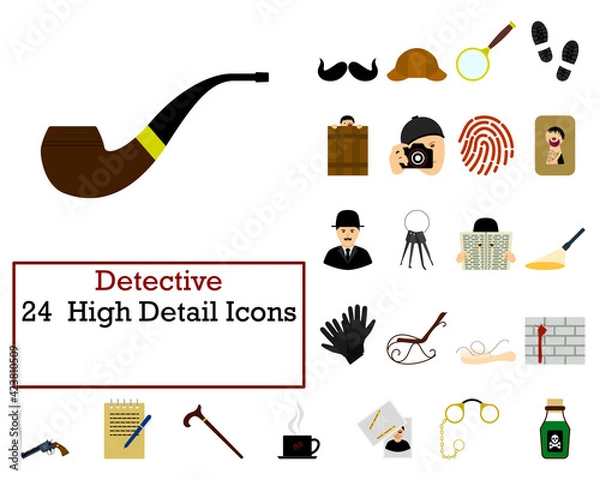 Obraz Detective Icon Set