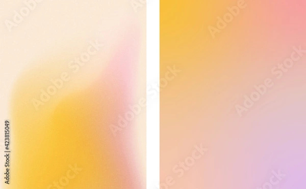 Fototapeta Pink and yellow gradient textured backgrounds. For covers and wallpapers, for web and print.