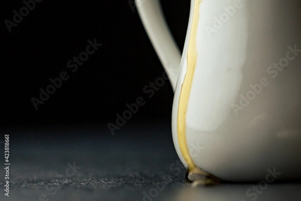 Fototapeta Stack of blueberry pancakes with syrup and fresh blueberries