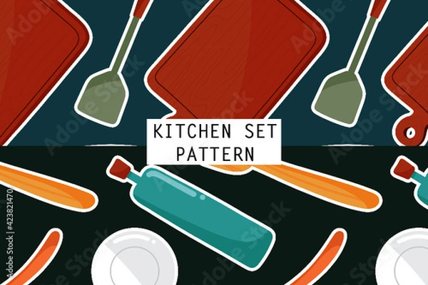 Obraz Pattern of Kitchen Utilities