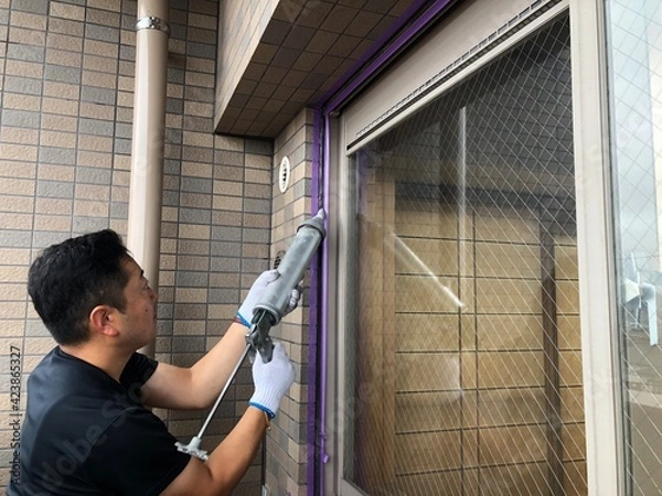 Fototapeta シーリング工事状況