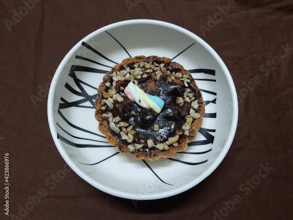 Obraz baked apple choco pie plate