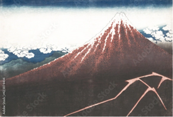 Obraz 葛飾北斎 富士山 日本 風景画