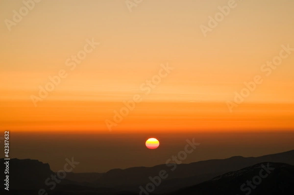 Obraz восход в горах