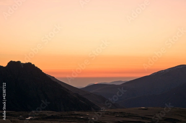 Obraz восход в горах