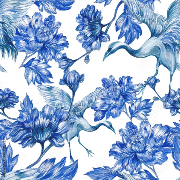 Obraz Beautiful seamless floral pattern background.