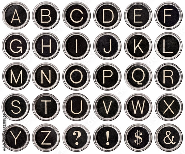 Obraz Vintage alfabet maszyn do pisania