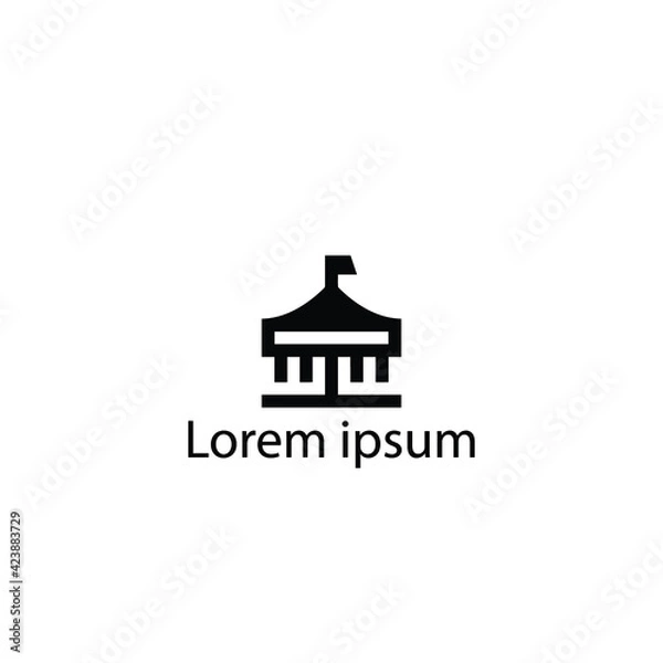 Fototapeta carnaval logo icon design with simple style