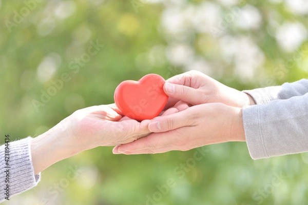 Fototapeta 赤いハート　サポートイメージ
