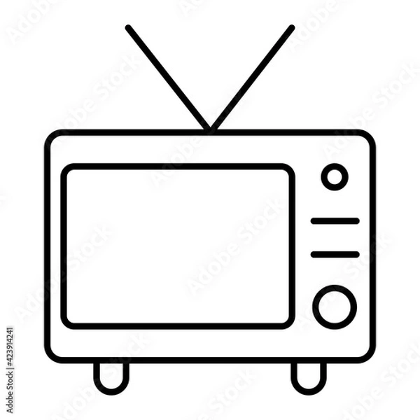 Fototapeta Vector Television Outline Icon Design
