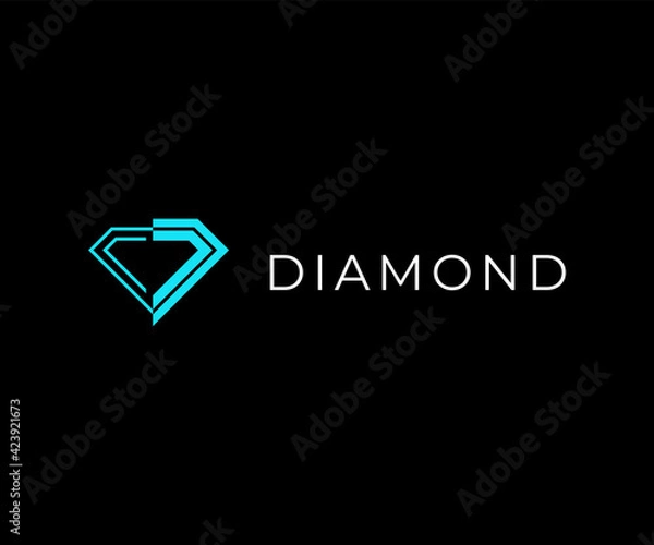 Obraz Diamond logo design icon vector template