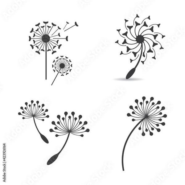 Obraz Dandelion symbol vector icon