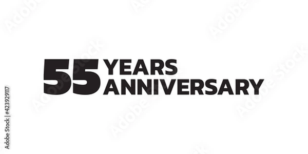 Fototapeta 5 year anniversary logo design. 5th birthday celebration icon or badge. Vector illustration.