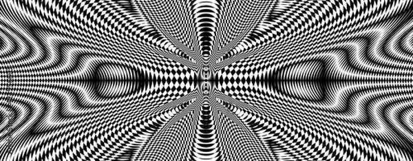Fototapeta Moire effect, hypnotic pattern, psychedelic background. Op art, optical illusion. Modern design, graphic texture.