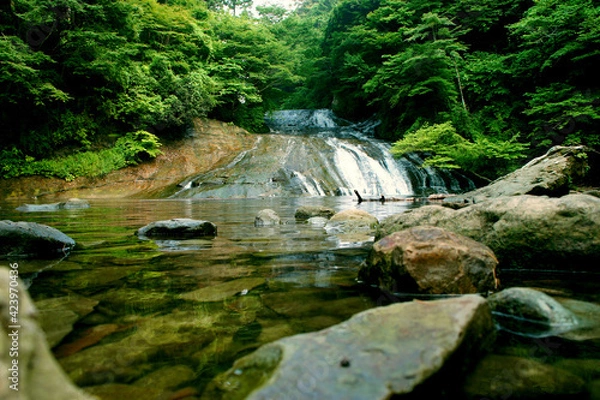 Obraz 養老渓谷　夏の養老の滝　粟又の滝