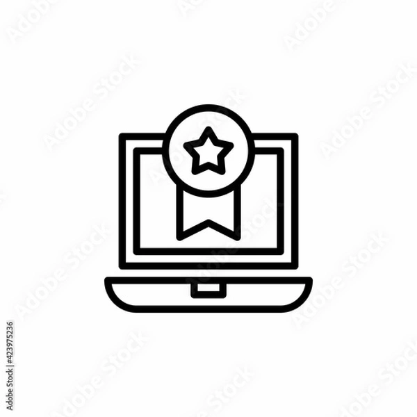 Fototapeta Digital awards icon with line style. Vector